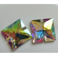 Crystal Ab Square cose en piedras, cose en cuentas